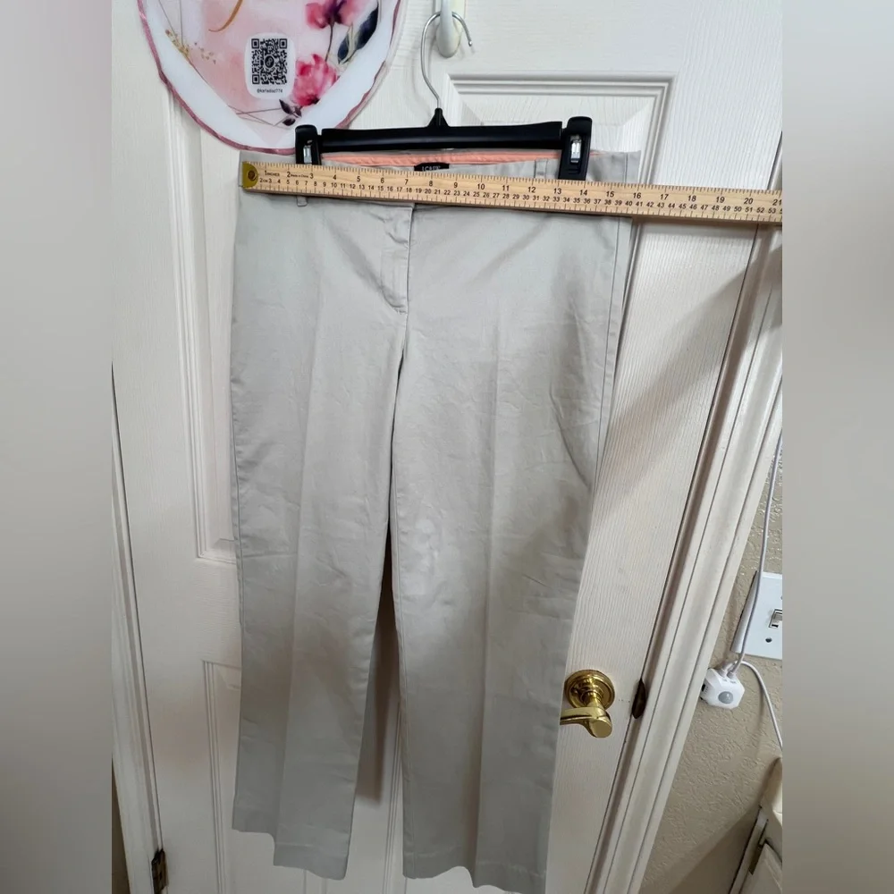 J. Crew Women's Cream Straight Leg Pants